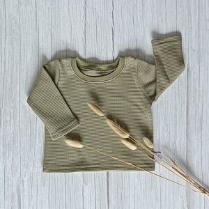 Maillot Manches Longues Waffle Vert Olive