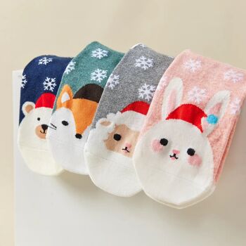 Chaussettes Flocons Noël (Lot x4) 4