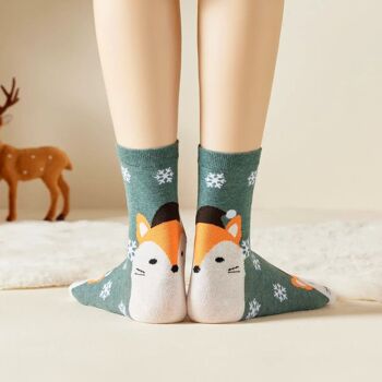 Chaussettes Flocons Noël (Lot x4) 12