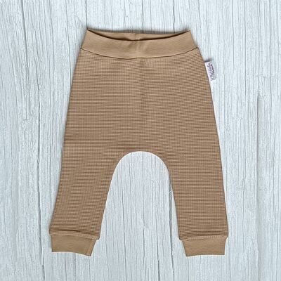 Pantalones Harem Jersey Waffle Cacao