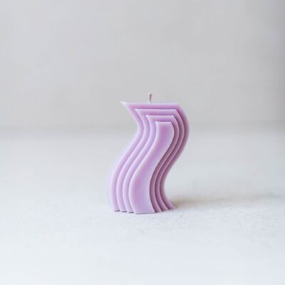 Wavy S-shaped Candle - Violet