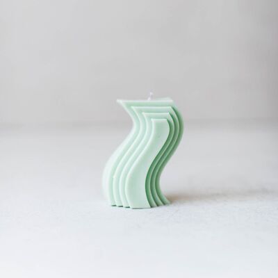 Candela ondulata a forma di S - Menta
