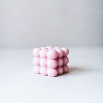 Bubble Cube Kerze - Blush