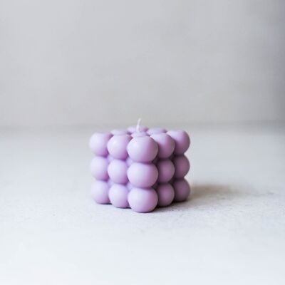 Bubble Cube Kerze - Violett