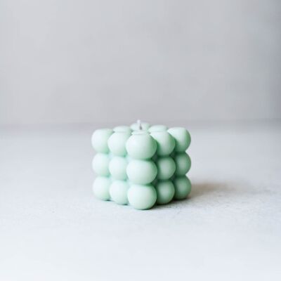 Bubble Cube Candle - Mint
