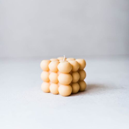 Bubble Cube Candle - Peach