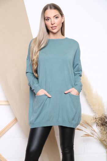 Pull Lake Green coupe confortable avec poches 1
