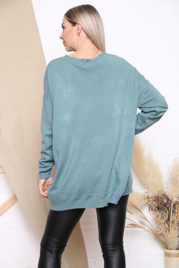 Pull Lake Green coupe confortable avec poches 3