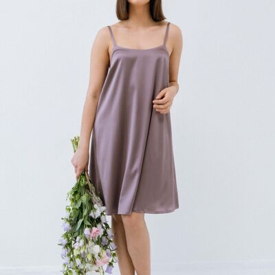 Silk Midi Dress „Aphrodite“ in Noble Purple