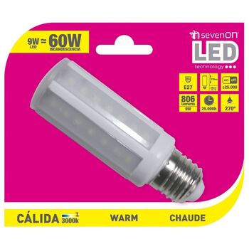 PACK 24 LED SMD PANOCHA 9W (=60W) 806LM E27 270º 3000K 1