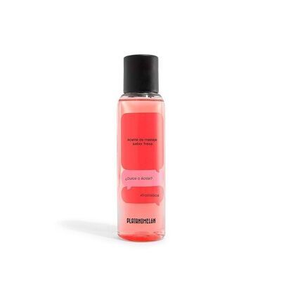 Huile de massage embrassable saveur fraise