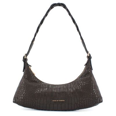 CASSANDRA | Braided handle half moon bag