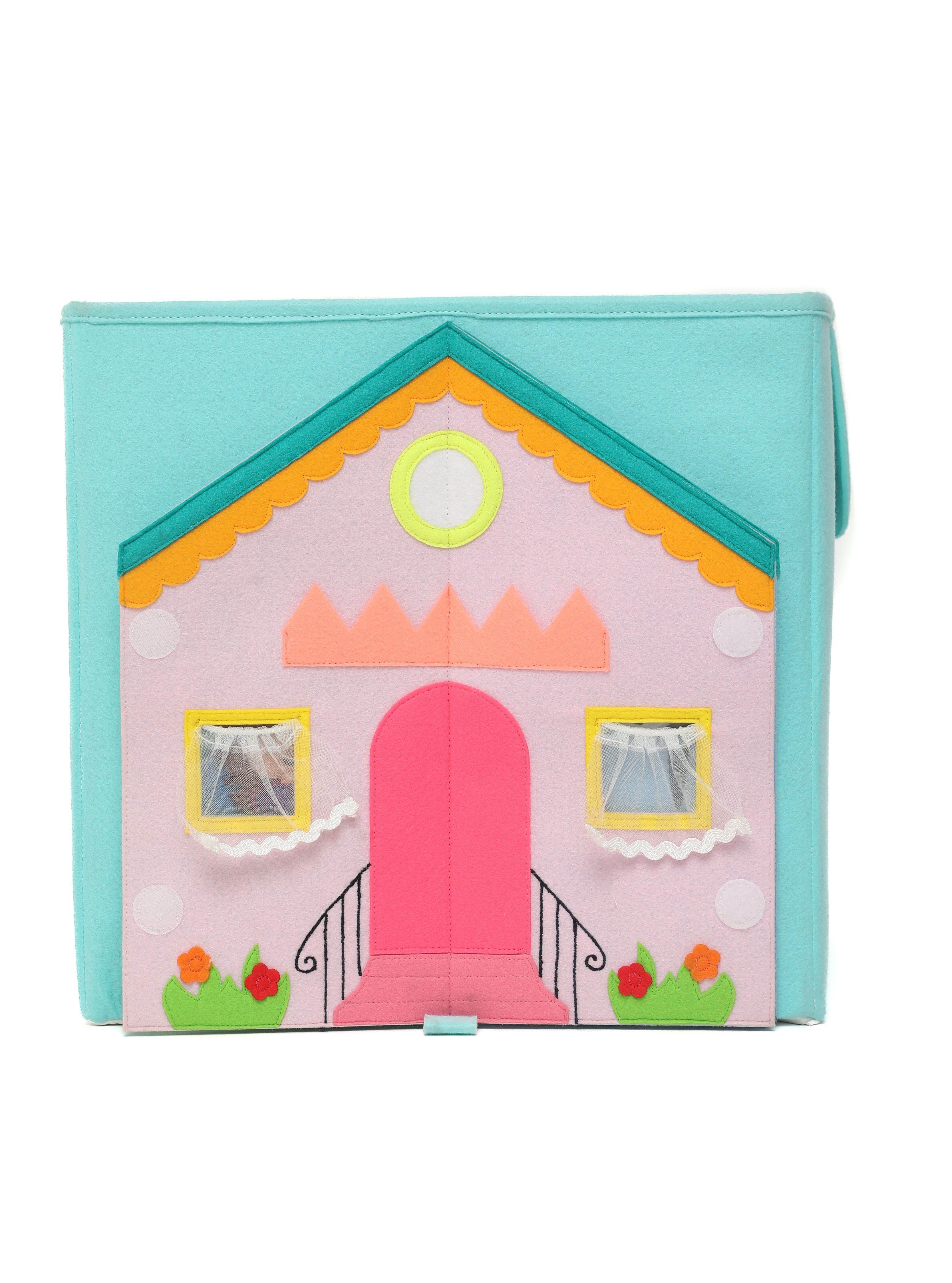 Scatola di immagazzinaggio quadrata - casa delle bambole