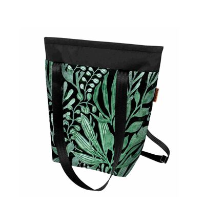 Green Night Bag/Backpack In Canvas 2in Bertoni