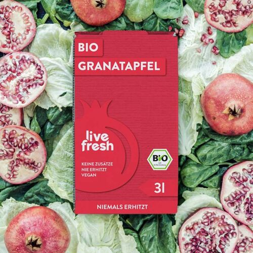 3 Liter Saftbox - Kaltgepresster Bio Granatapfel