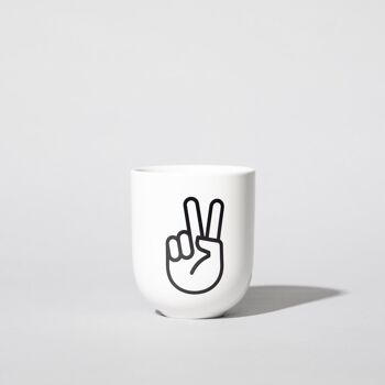 Mug en porcelaine PEACE - fait main - 330ml 1
