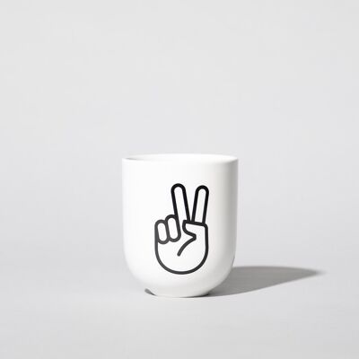 Mug en porcelaine PEACE - fait main - 330ml