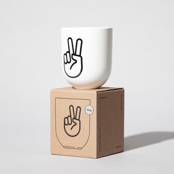 Mug en porcelaine PEACE - fait main - 330ml 4