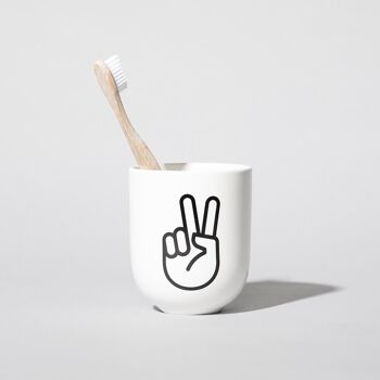 Mug en porcelaine PEACE - fait main - 330ml 6