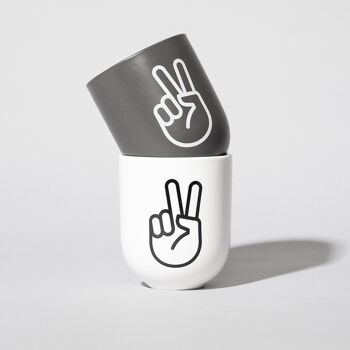 Mug en porcelaine PEACE - fait main - 330ml 8