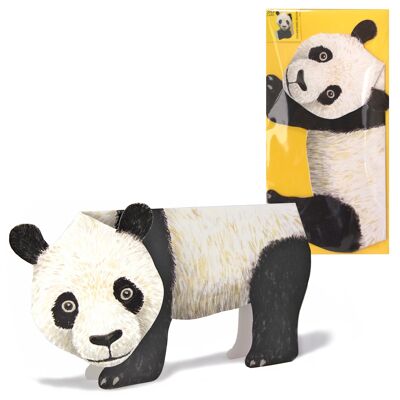 Panda de tarjeta animal 3D