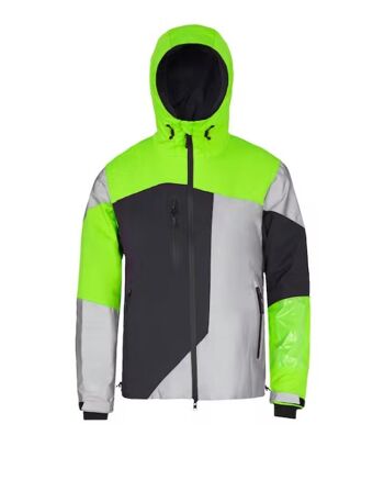 Veste réfléchissante réversible POP Vert fluo | Noir taille M 1