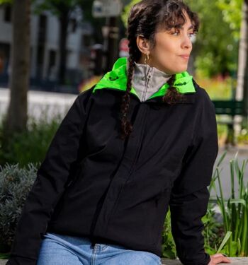 Veste réfléchissante réversible POP Vert fluo | Noir taille L 3