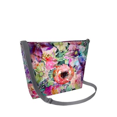 Borsa A Tracolla Flora In Canvas Linea Samba Bertoni