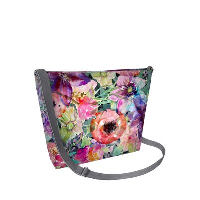 Flora Crossbody Bag In Canvas Samba Line Bertoni