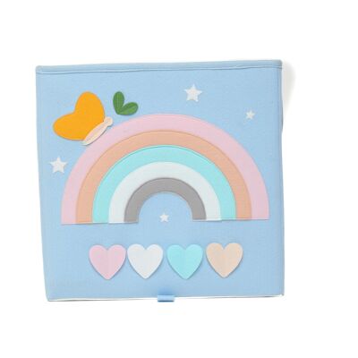 Storage box square - dreamy rainbow