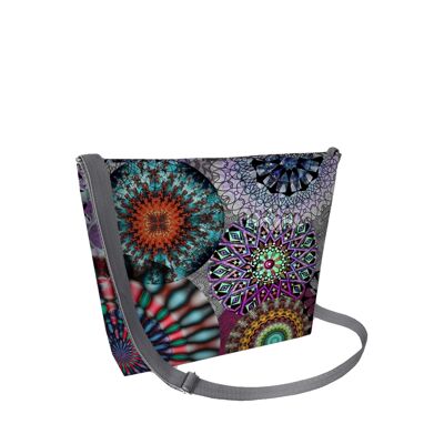 Carousel Crossbody Bag In Canvas Samba Line Bertoni