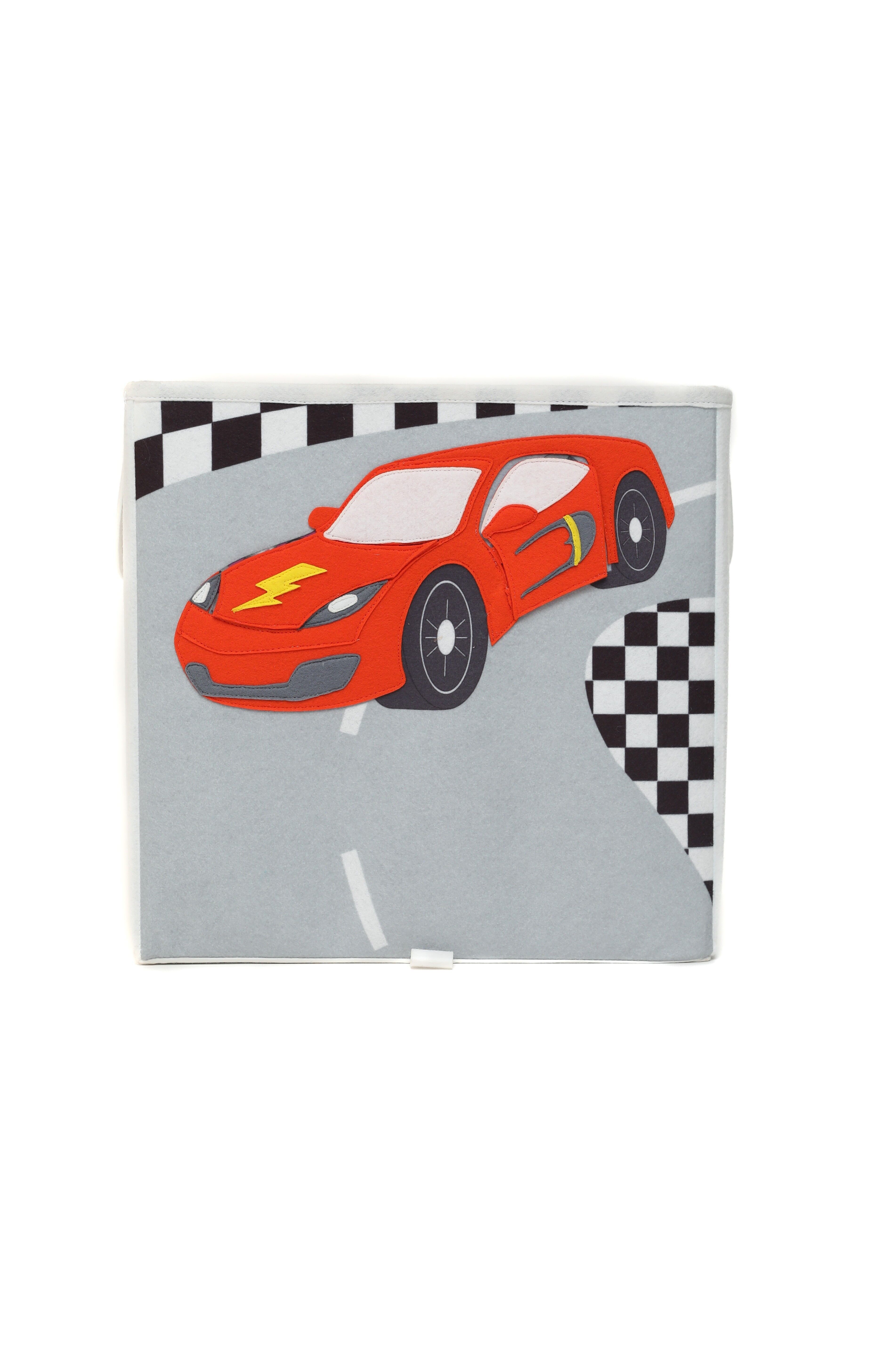 Box portaoggetti quadrato - auto da corsa