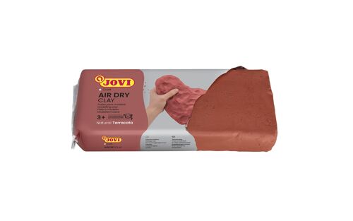 JOVI - Air Dry, Pasta de modelar Jovi, Secado al aire sin horno, Color terracota, 250 Gramos