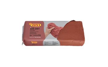 JOVI - Air Dry, Pasta de modelar Jovi, Secado al aire sin horno, Color terracota, 250 Gramos 1