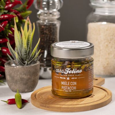 Millefiori honey with pistachios