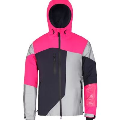 Pop reversible reflective jacket Neon pink | Navy blue size XS