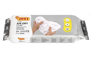 JOVI - Air Dry, Pasta de modelar Jovi, Secado al aire sin horno, Color blanco, 1 Kilo 2