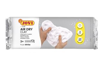 JOVI - Air Dry, Pasta de modelar Jovi, Secado al aire sin horno, Color blanco, 1 Kilo 3