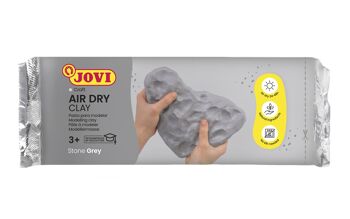 JOVI - Air Dry, Pasta de modelar Jovi, Secado al aire sin horno, Color gris, 1 Kilo 2