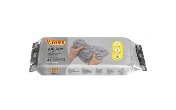 JOVI - Air Dry, Pasta de modelar Jovi, Secado al aire sin horno, Color gris, 250 Gramos 3