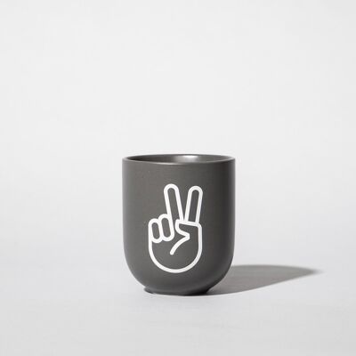 Mug en porcelaine PEACE - fait main - 330ml
