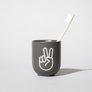 Mug en porcelaine PEACE - fait main - 330ml 2