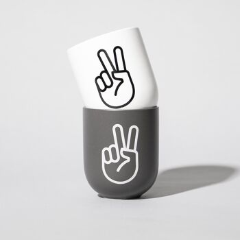 Mug en porcelaine PEACE - fait main - 330ml 5