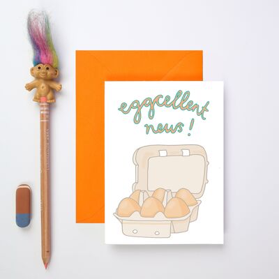 Tarjeta de felicitación de las noticias de Eggcellent | Celebración | Felicitaciones