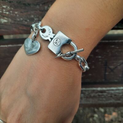 Bracelet chaîne avec cadenas