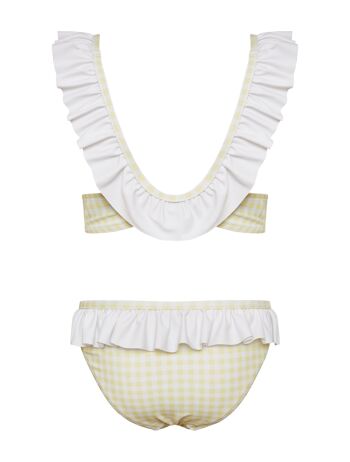 BIKINI VICHY JAUNE À VOLANTS 2