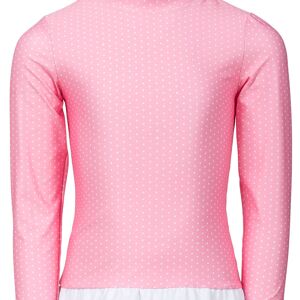 RASHGUARD À VOLANTS BUBBLE ROSE