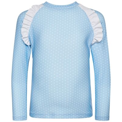 RASHGUARD À VOLANTS BLEU MAYA