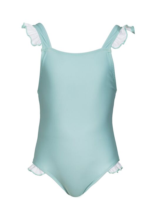 AQUA SQUARE NECK RUFFLES