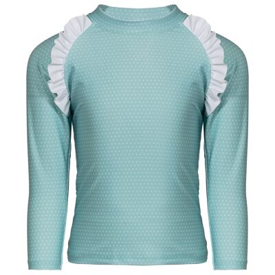 RASHGUARD AQUA DOTS RUFFLES